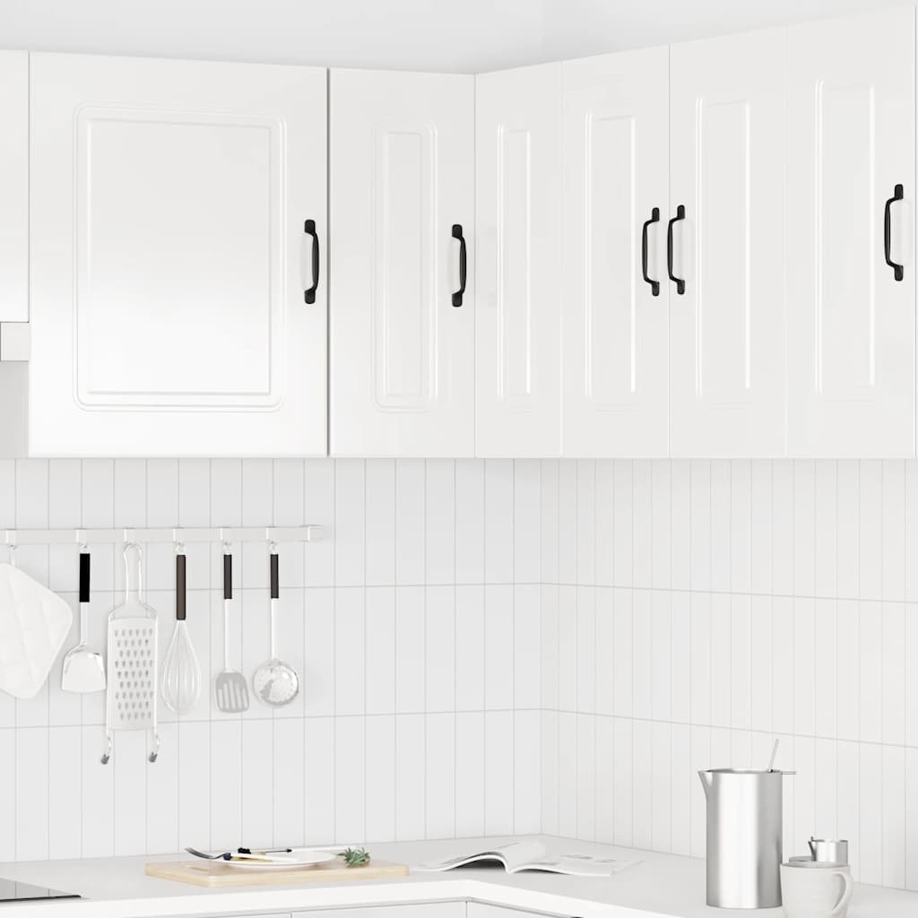 Kitchen Wall Corner Cabinet Kalmar High Gloss White Engineered Wood