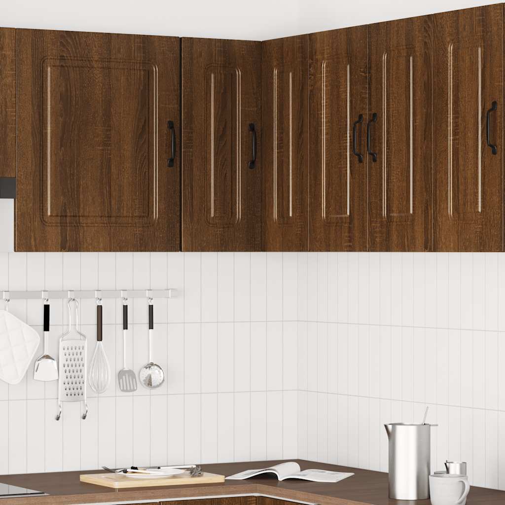 Kitchen Wall Corner Cabinet Kalmar Brown Oak Engineered Wood