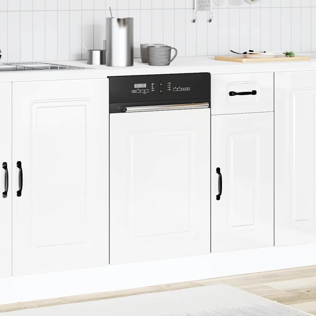 Dishwasher Panel Kalmar High Gloss White 45x1.5x67 cm Engineered Wood
