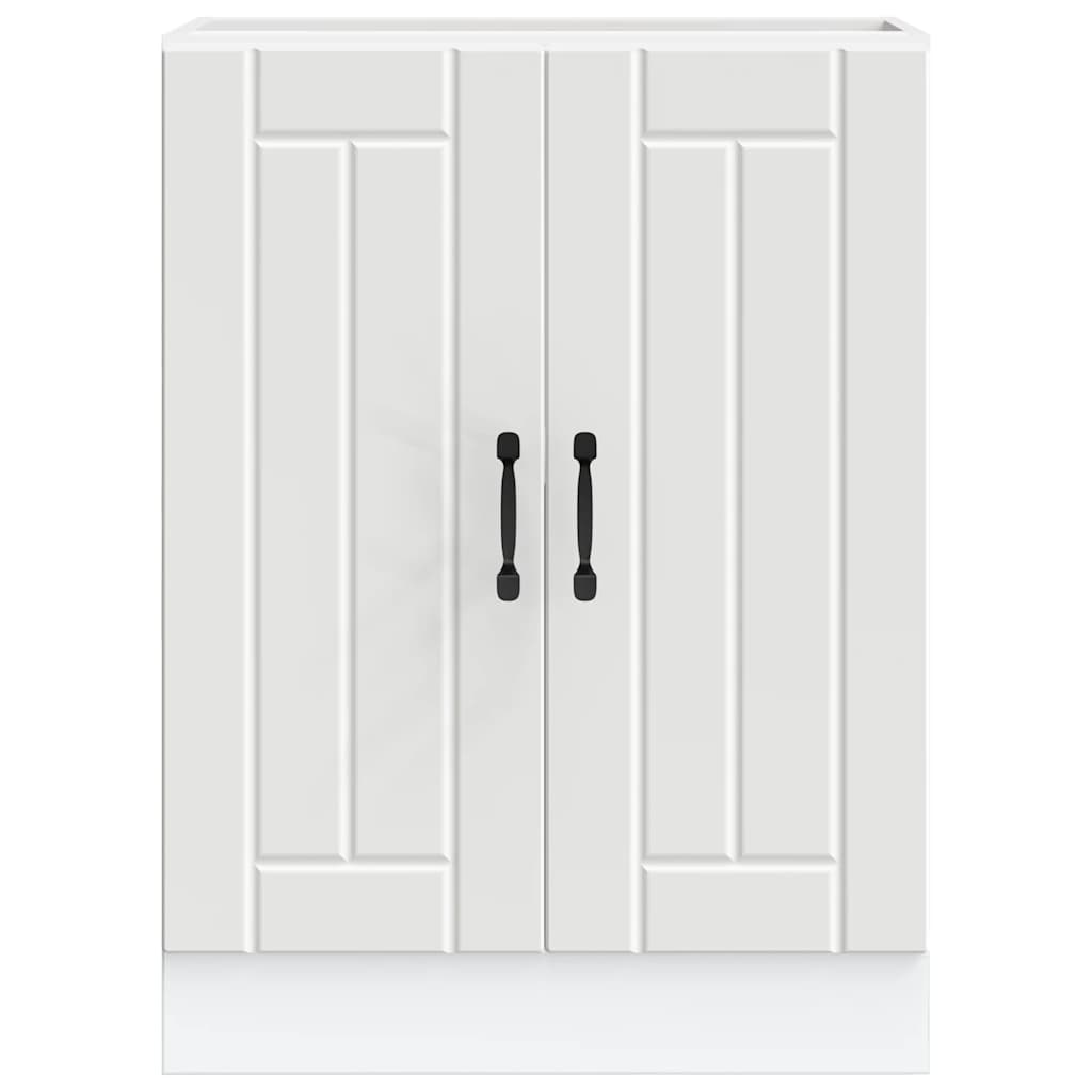 Sink Base Cabinet Lucca White Engineered Wood