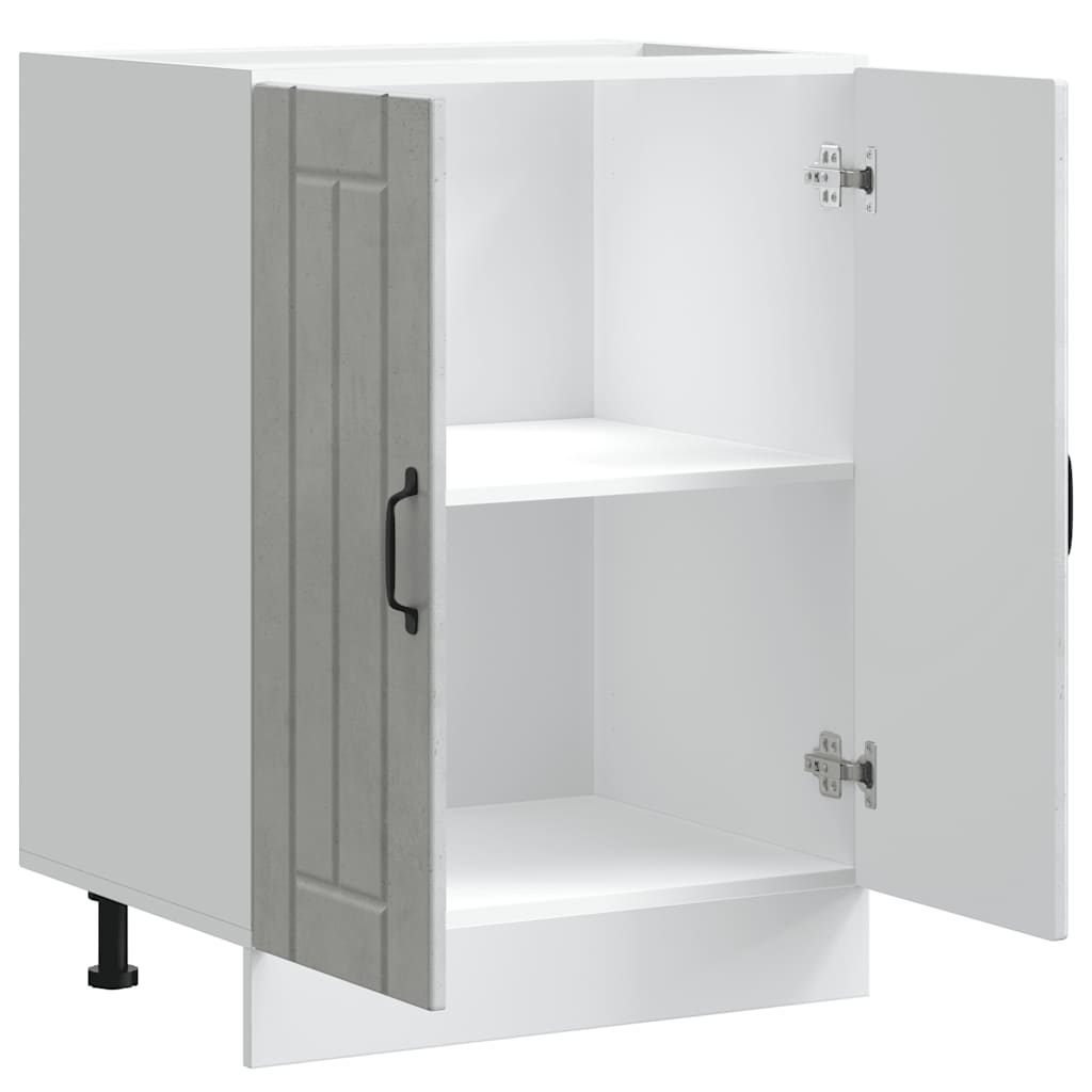 Sink Base Cabinet Lucca Concrete Grey Engineered Wood