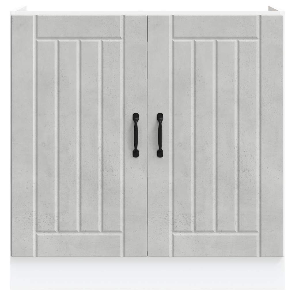 Sink Base Cabinet Lucca Concrete Grey Engineered Wood