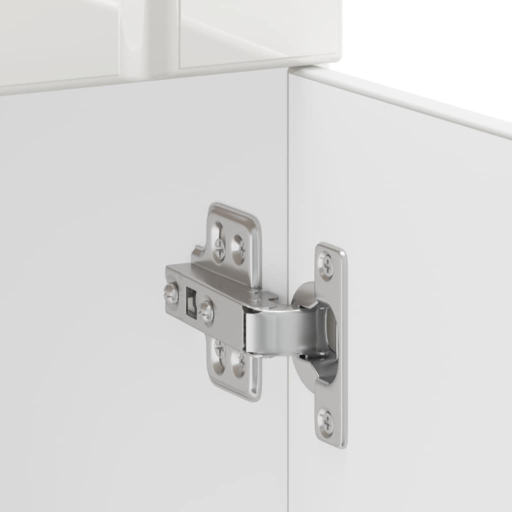 Kitchen Base Cabinet Lucca High Gloss White Engineered Wood