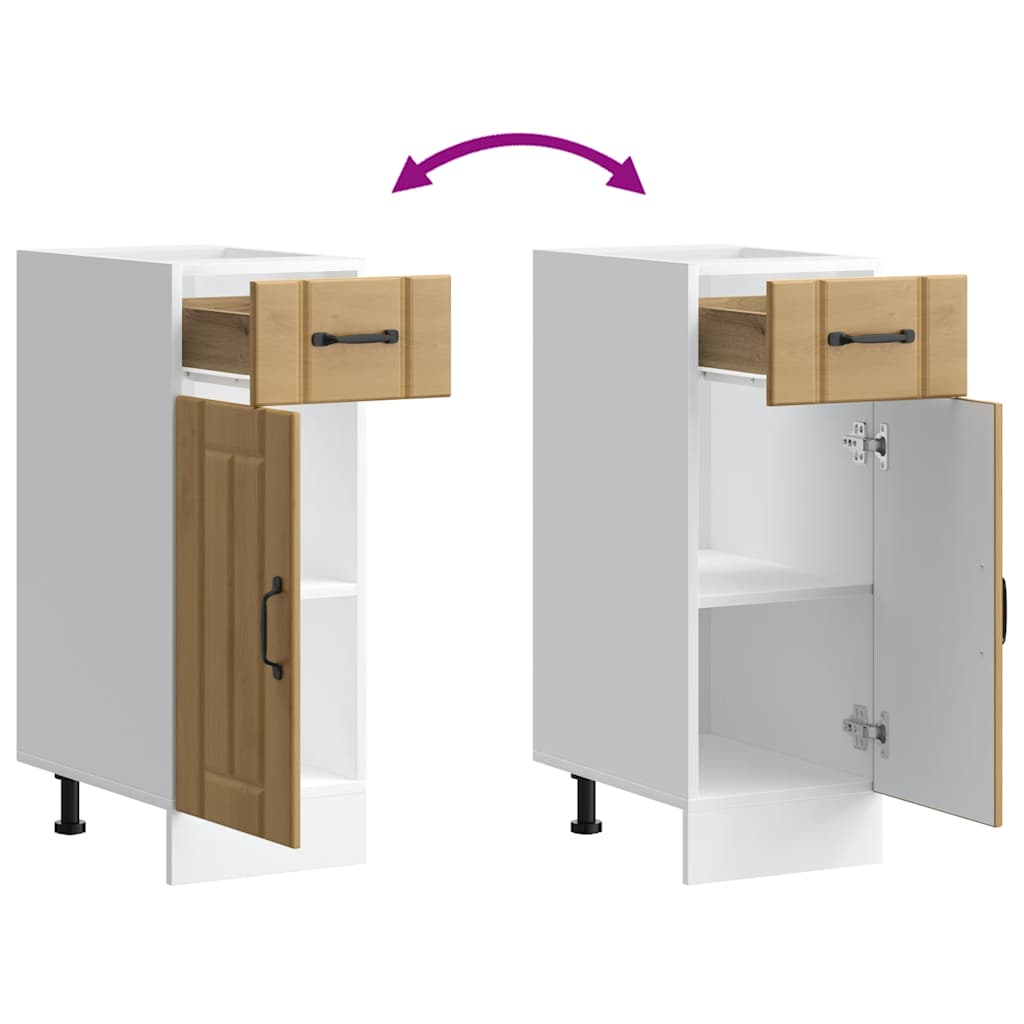 Kitchen Base Cabinet Lucca Artisan Oak Engineered Wood