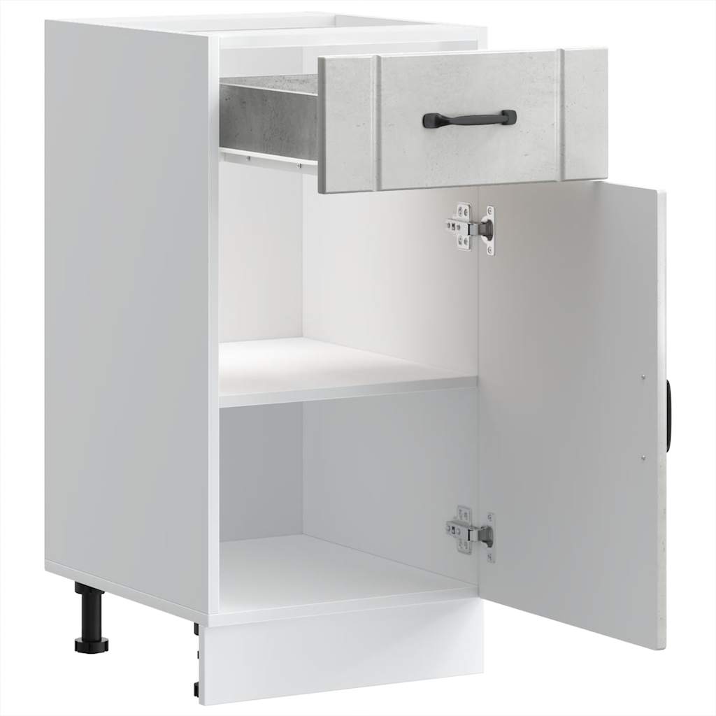 Kitchen Base Cabinet Lucca Concrete Grey Engineered Wood