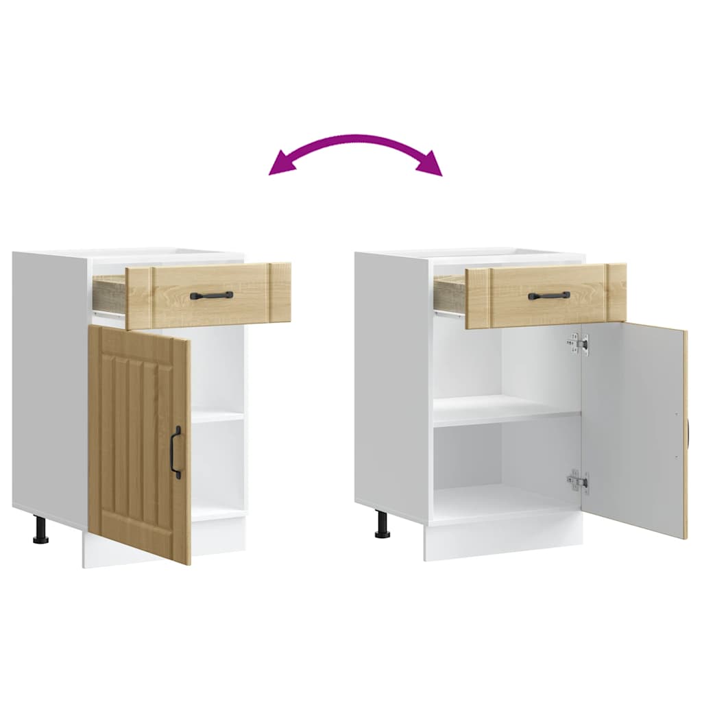 Kitchen Base Cabinet Lucca Sonoma Oak Engineered Wood