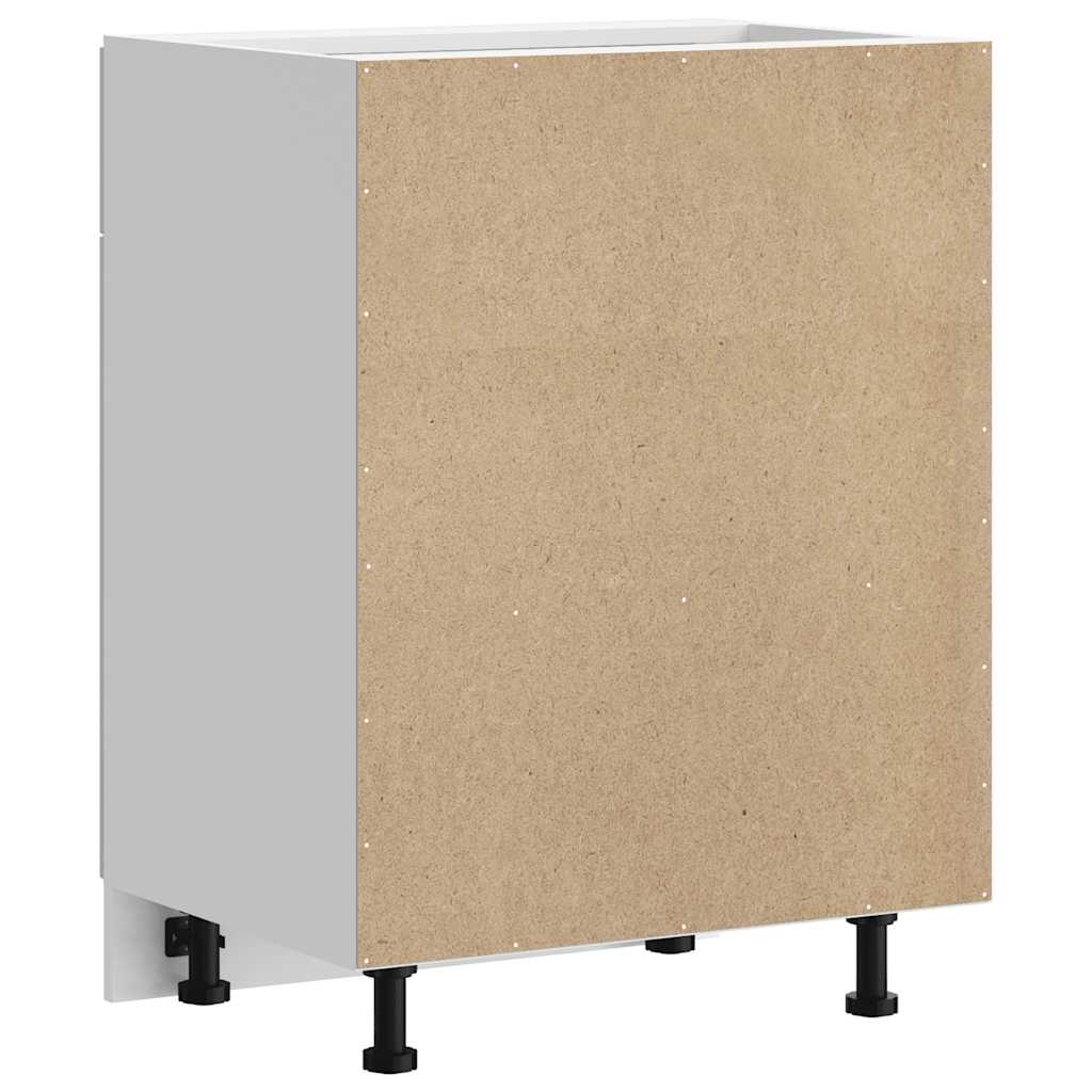 Kitchen Base Cabinet Lucca High Gloss White Engineered Wood