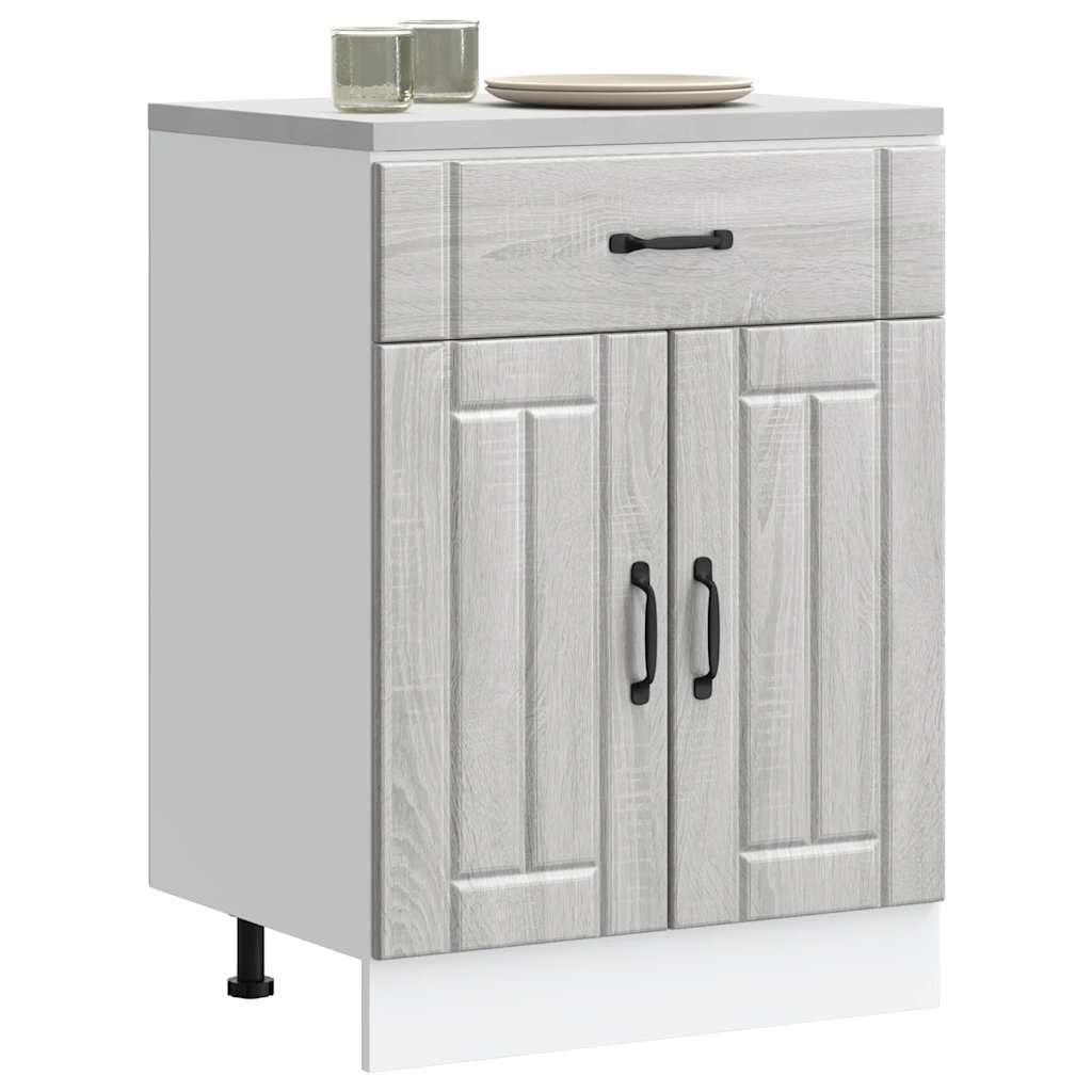 Kitchen Base Cabinet Lucca Grey Sonoma Engineered Wood