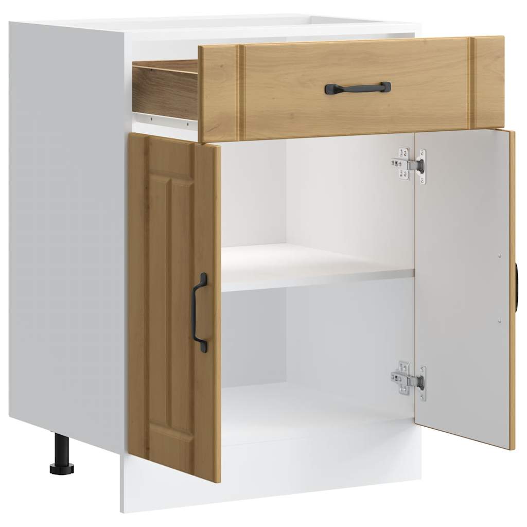 Kitchen Base Cabinet Lucca Artisan Oak Engineered Wood