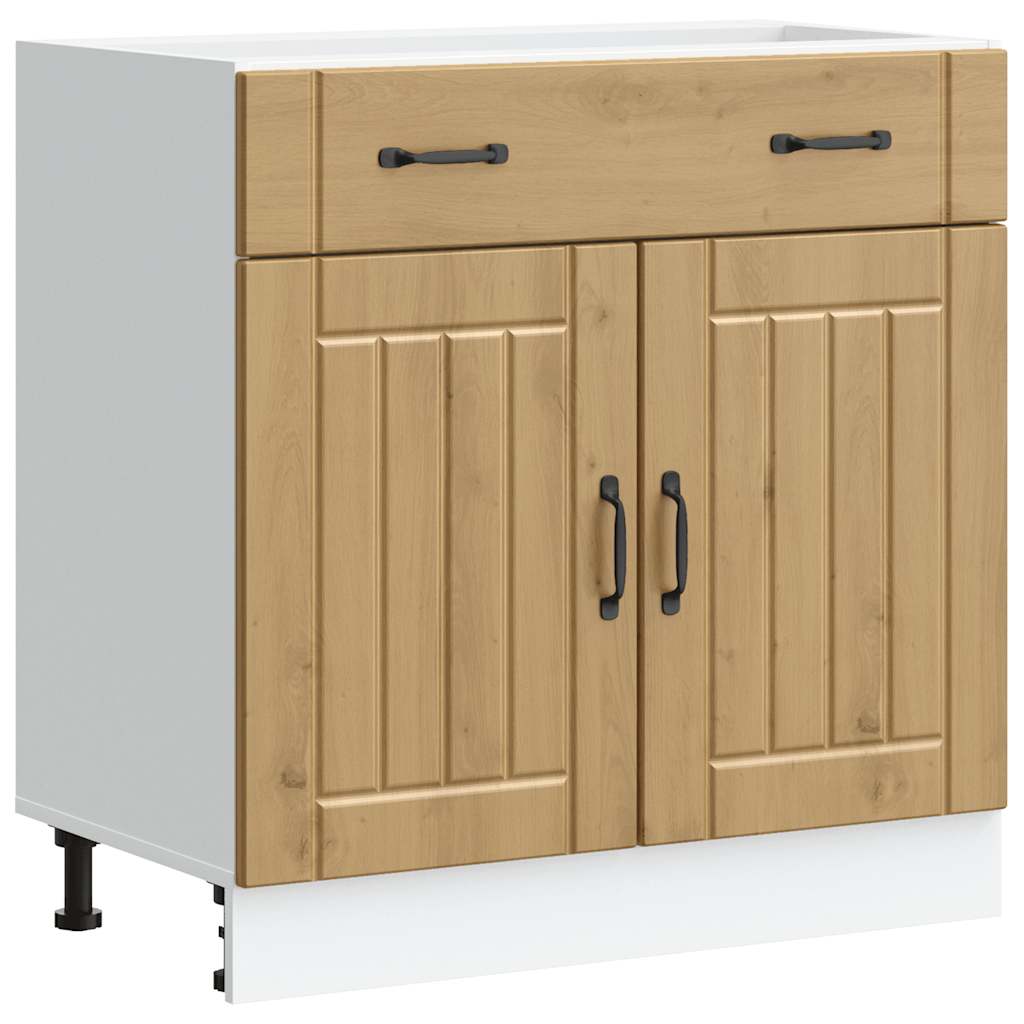 Kitchen Base Cabinet Lucca Artisan Oak Engineered Wood