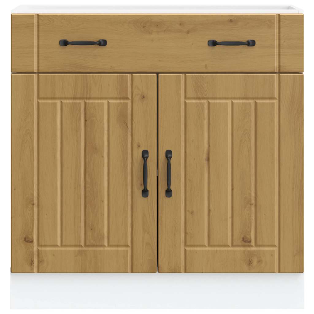 Kitchen Base Cabinet Lucca Artisan Oak Engineered Wood