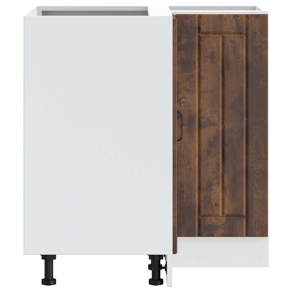 Kitchen Corner Base Cabinet Lucca Smoked Oak Engineered Wood