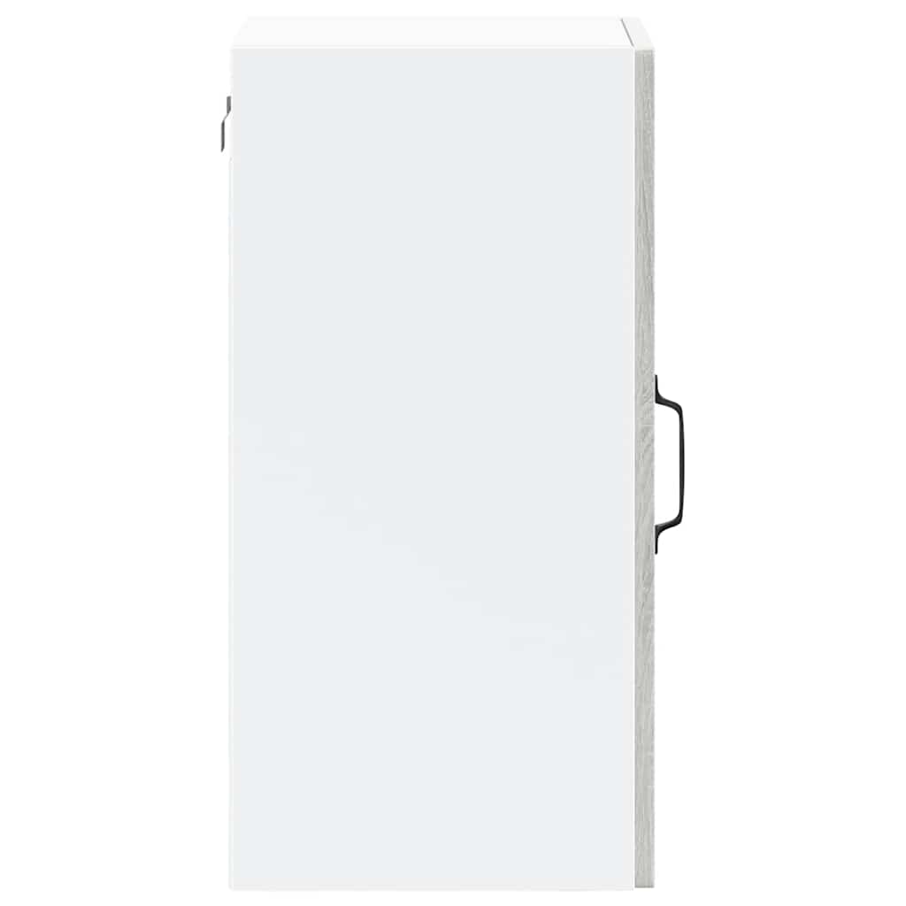 Kitchen Wall Cabinet with Glass Door Lucca Grey Sonoma