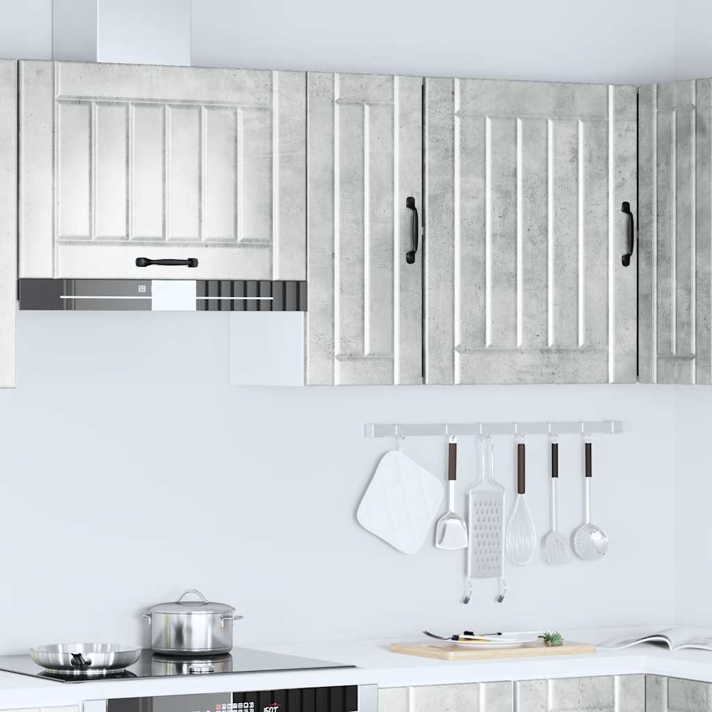 Kitchen Wall Cabinet Lucca Concrete Grey Engineered Wood