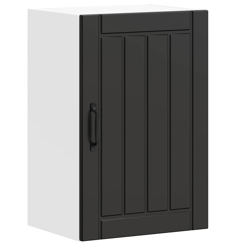 Kitchen Wall Cabinet Lucca Black Engineered Wood