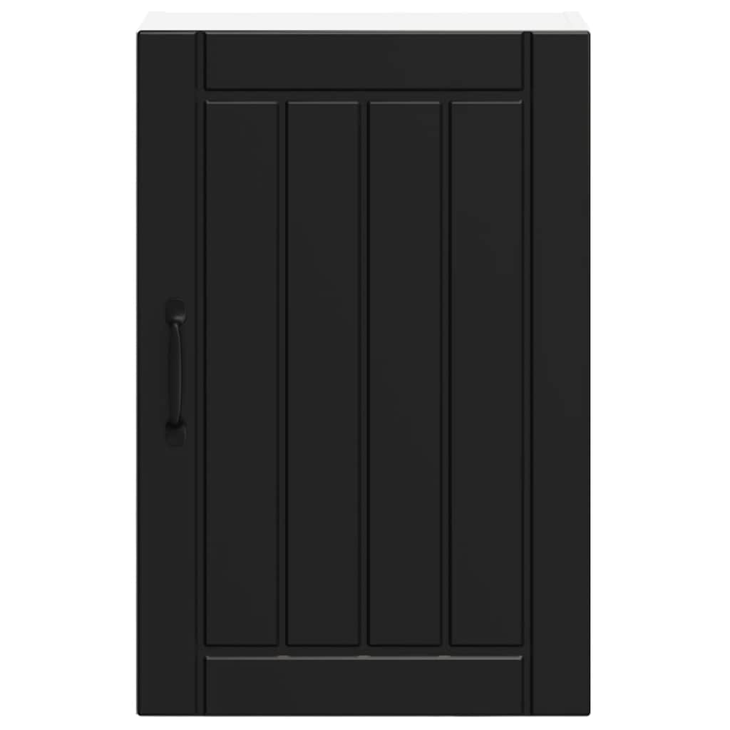Kitchen Wall Cabinet Lucca Black Engineered Wood