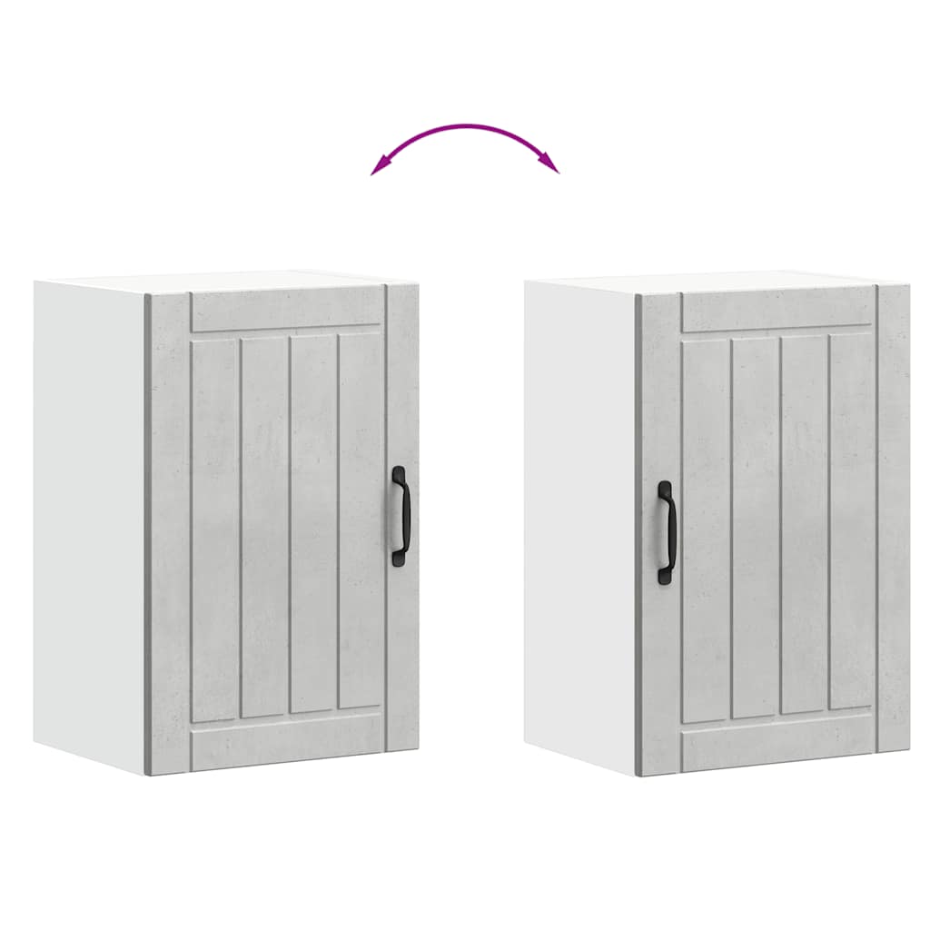 Kitchen Wall Cabinet Lucca Concrete Grey Engineered Wood