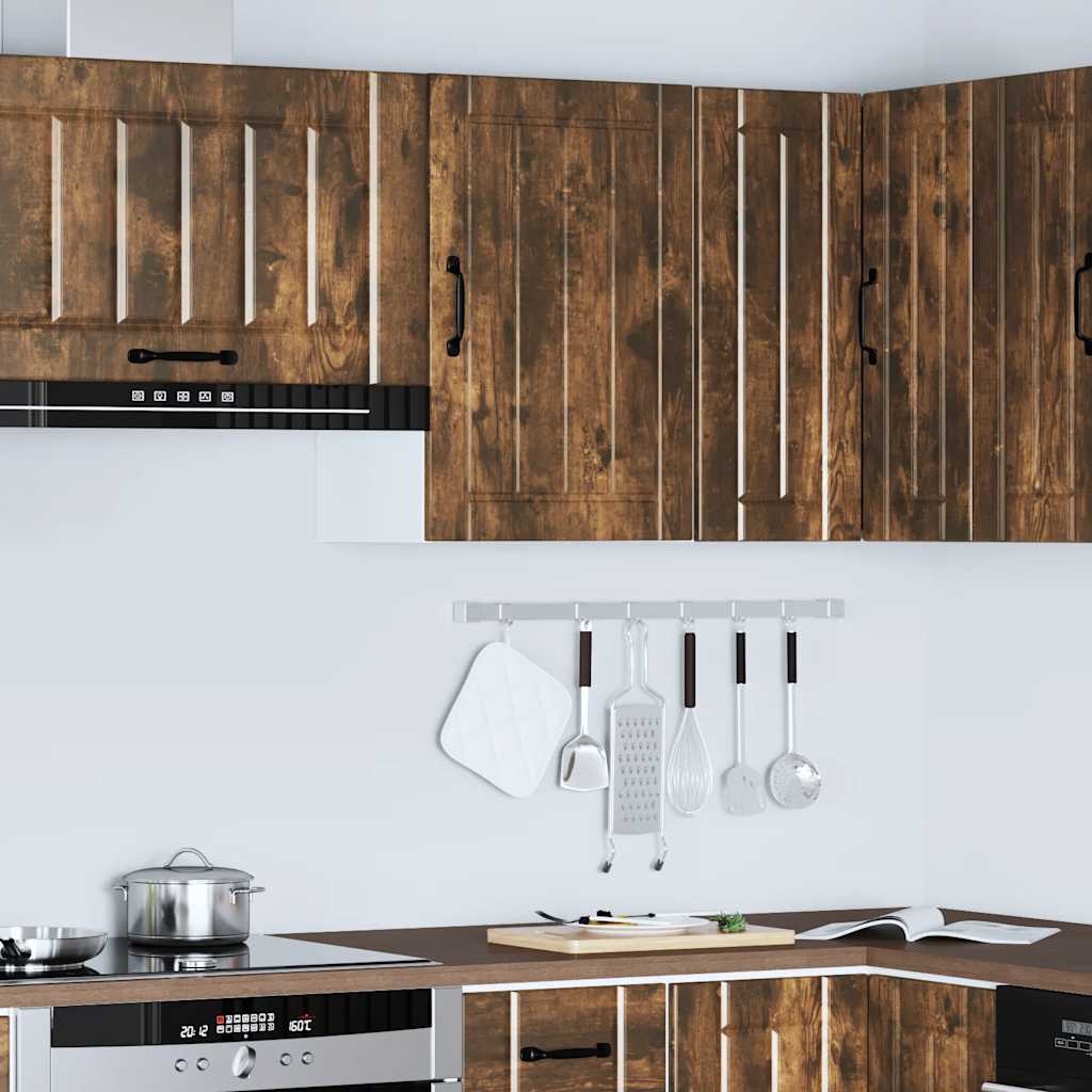 Kitchen Wall Cabinet Lucca Smoked Oak Engineered Wood