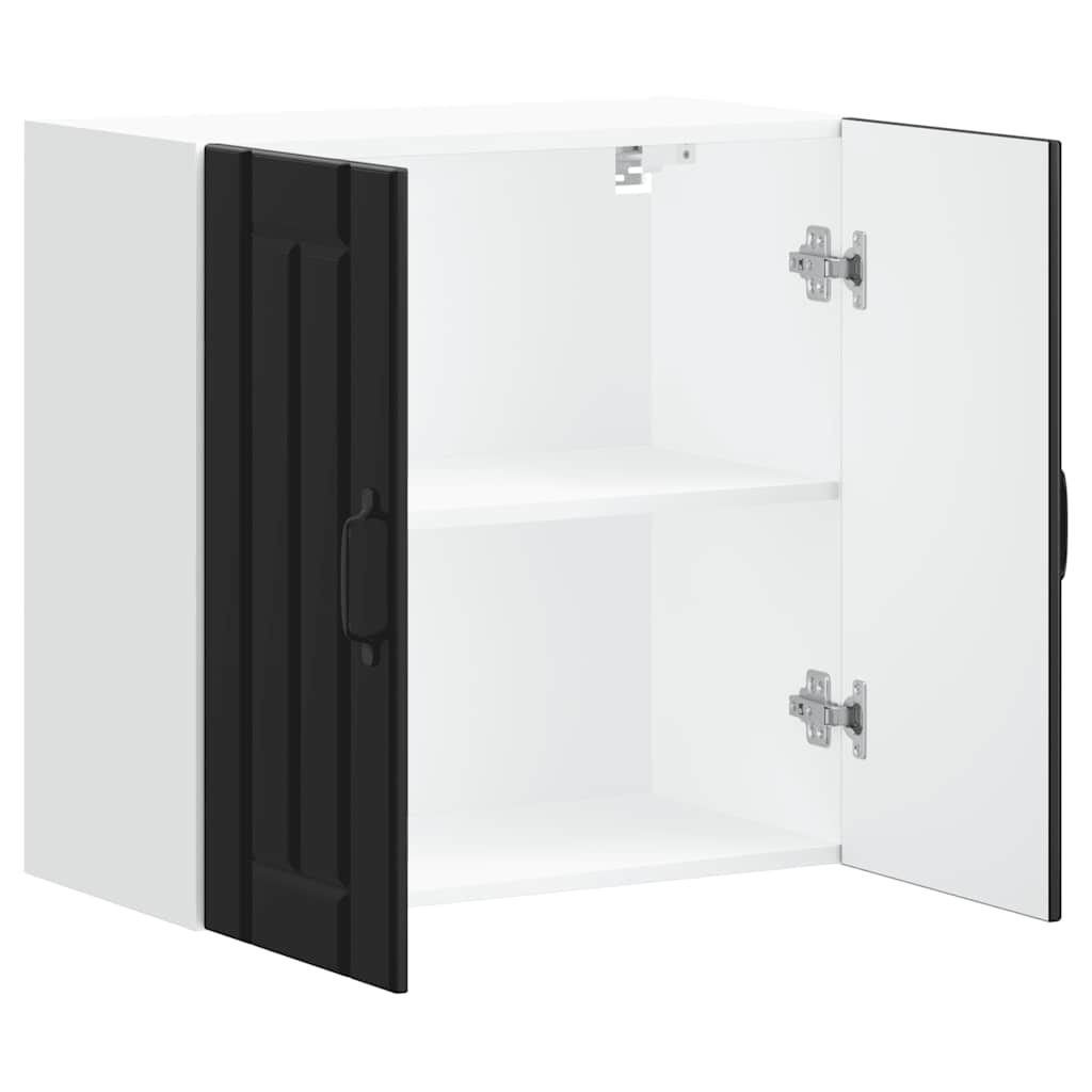 Kitchen Wall Cabinet Lucca Black Engineered Wood