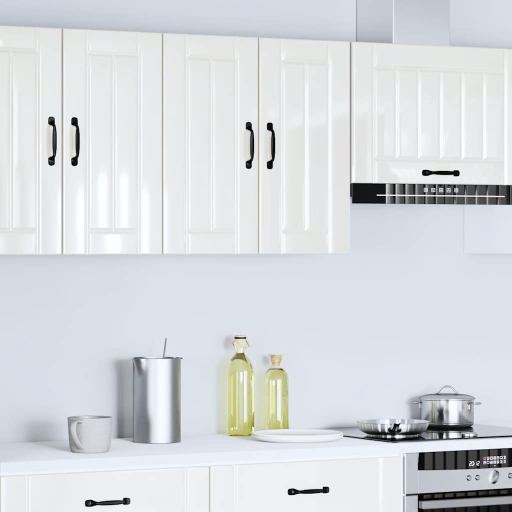 Kitchen Wall Cabinet Lucca High Gloss White Engineered Wood