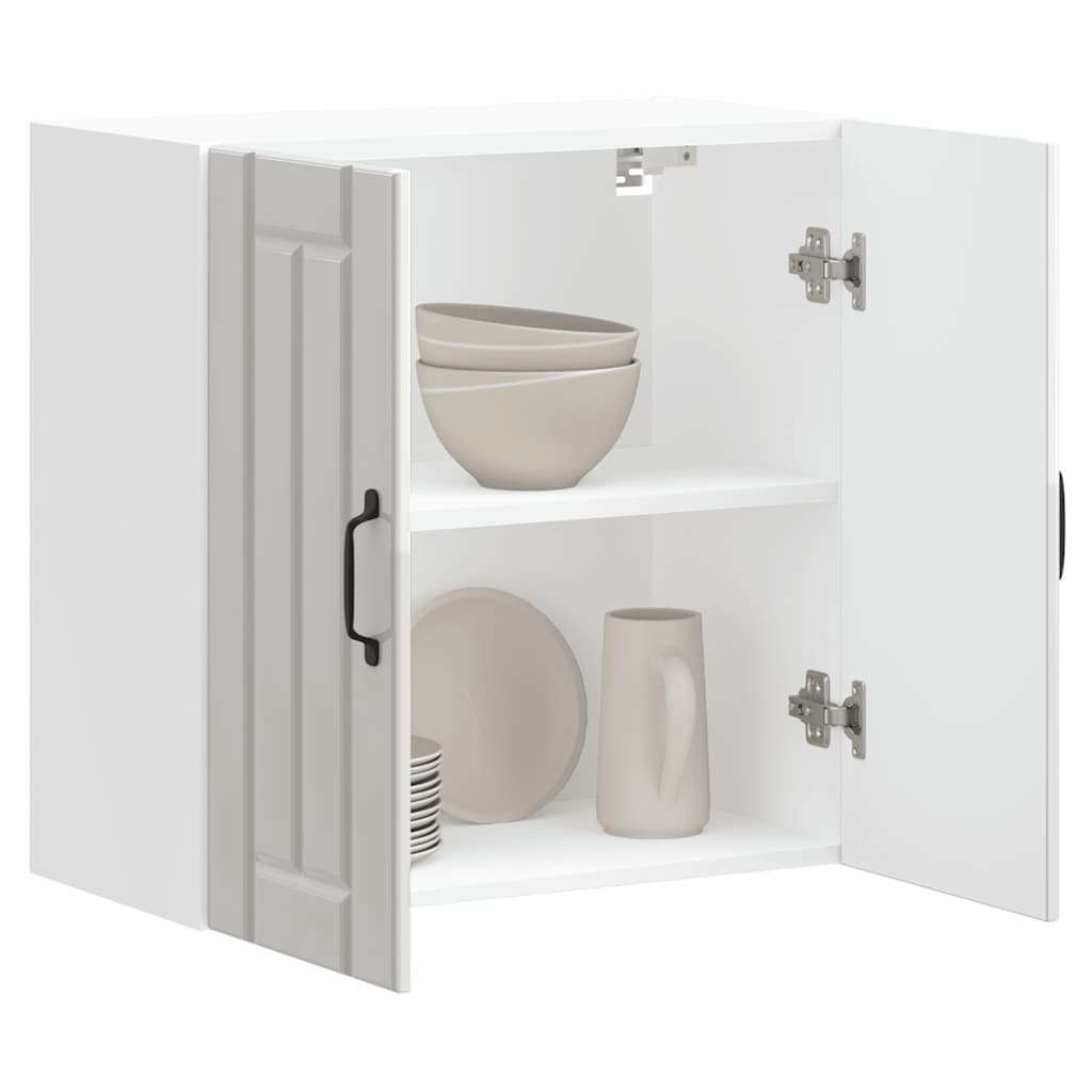 Kitchen Wall Cabinet Lucca High Gloss White Engineered Wood