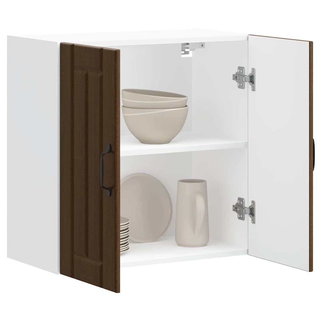 Kitchen Wall Cabinet Lucca Brown Oak Engineered Wood