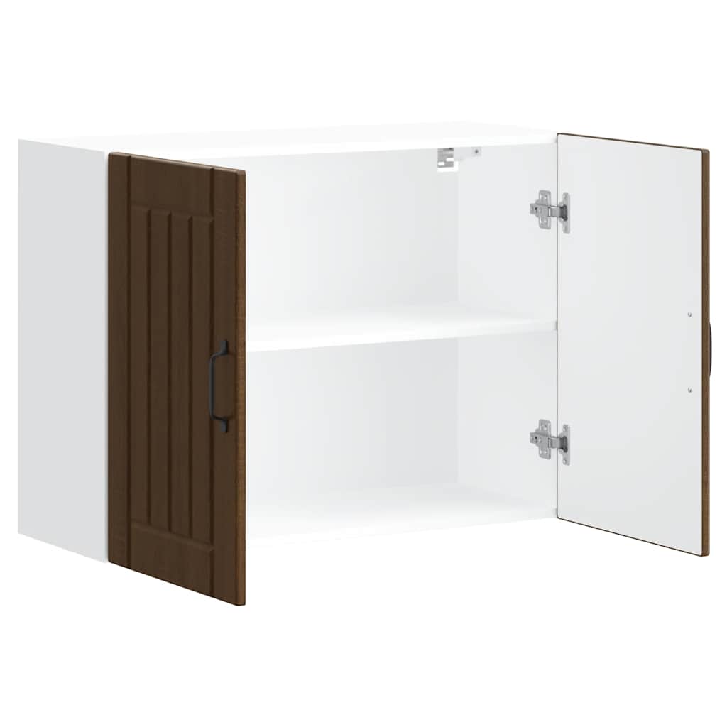 Kitchen Wall Cabinet Lucca Brown Oak Engineered Wood