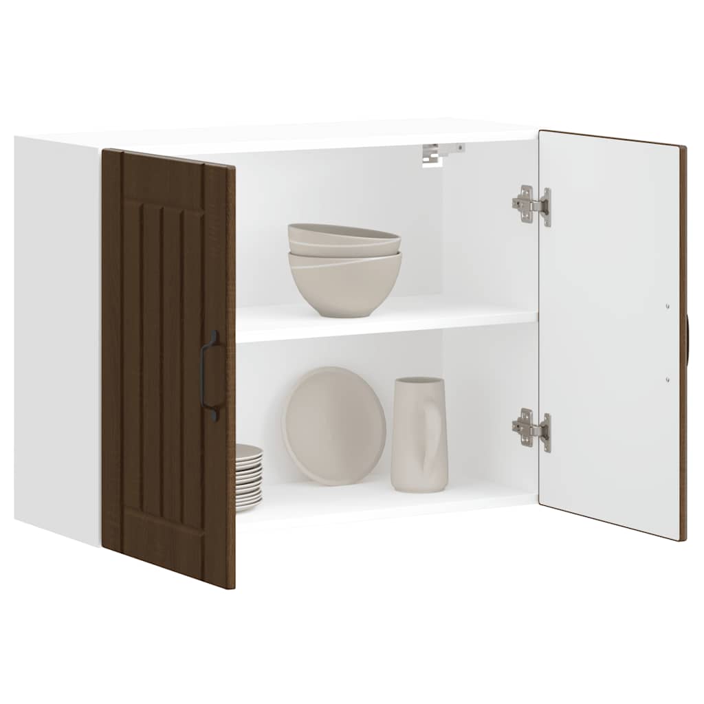 Kitchen Wall Cabinet Lucca Brown Oak Engineered Wood