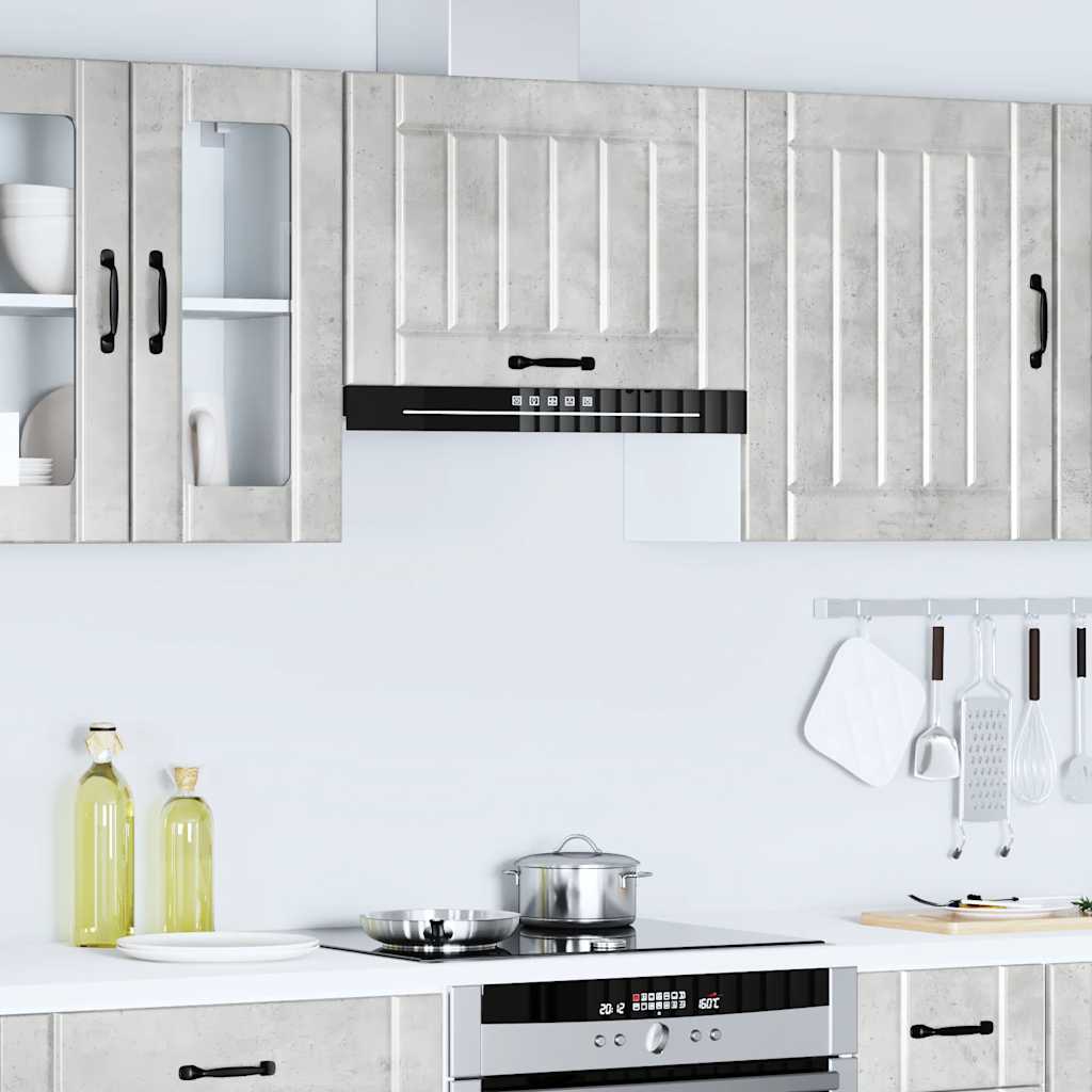 Kitchen Wall Cabinet Lucca Concrete Grey Engineered Wood