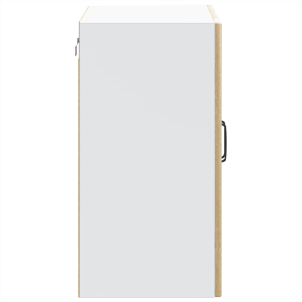 Kitchen Wall Cabinet with Glass Door Lucca Sonoma Oak Engineered Wood