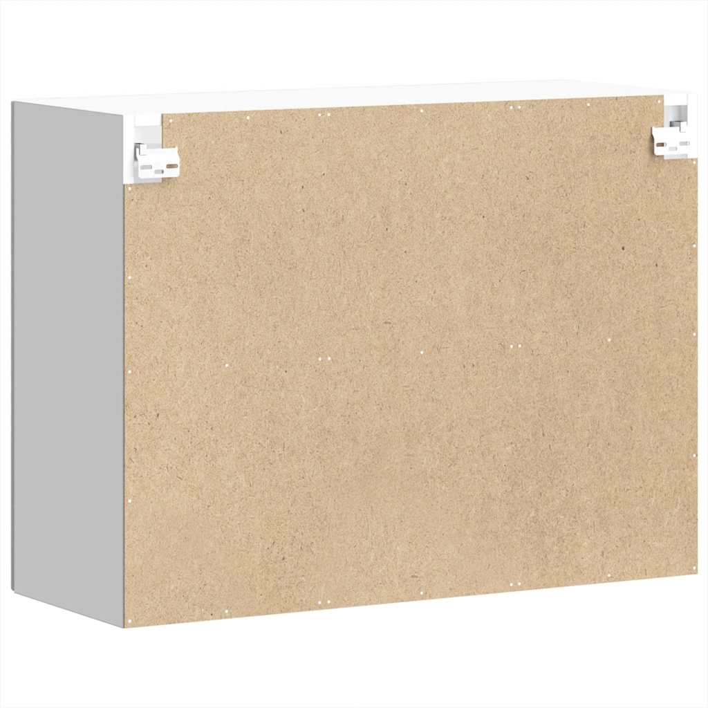 Kitchen Wall Cabinet with Glass Door Lucca Grey Sonoma Engineered Wood