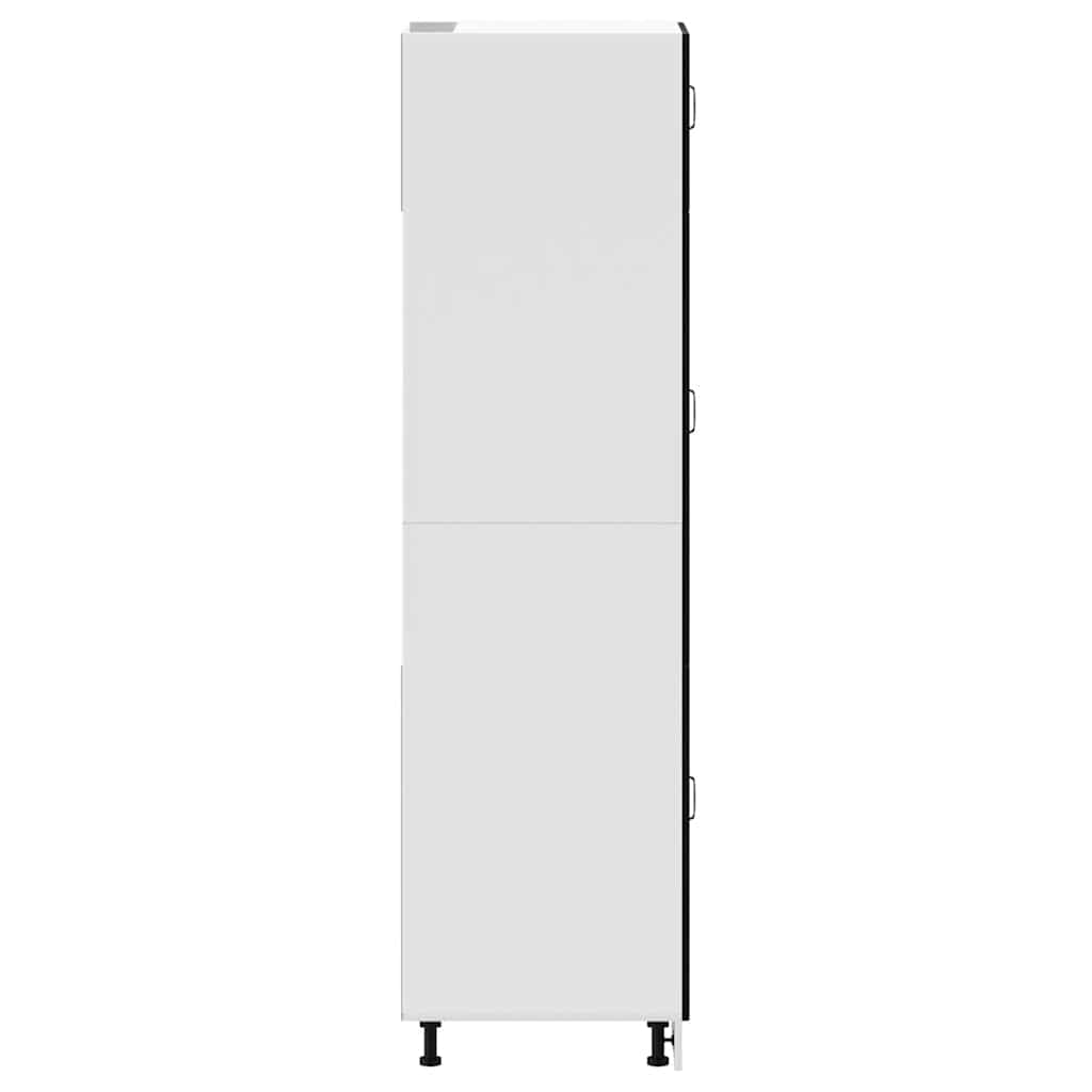 Kitchen Cupboard Lucca Black Engineered Wood