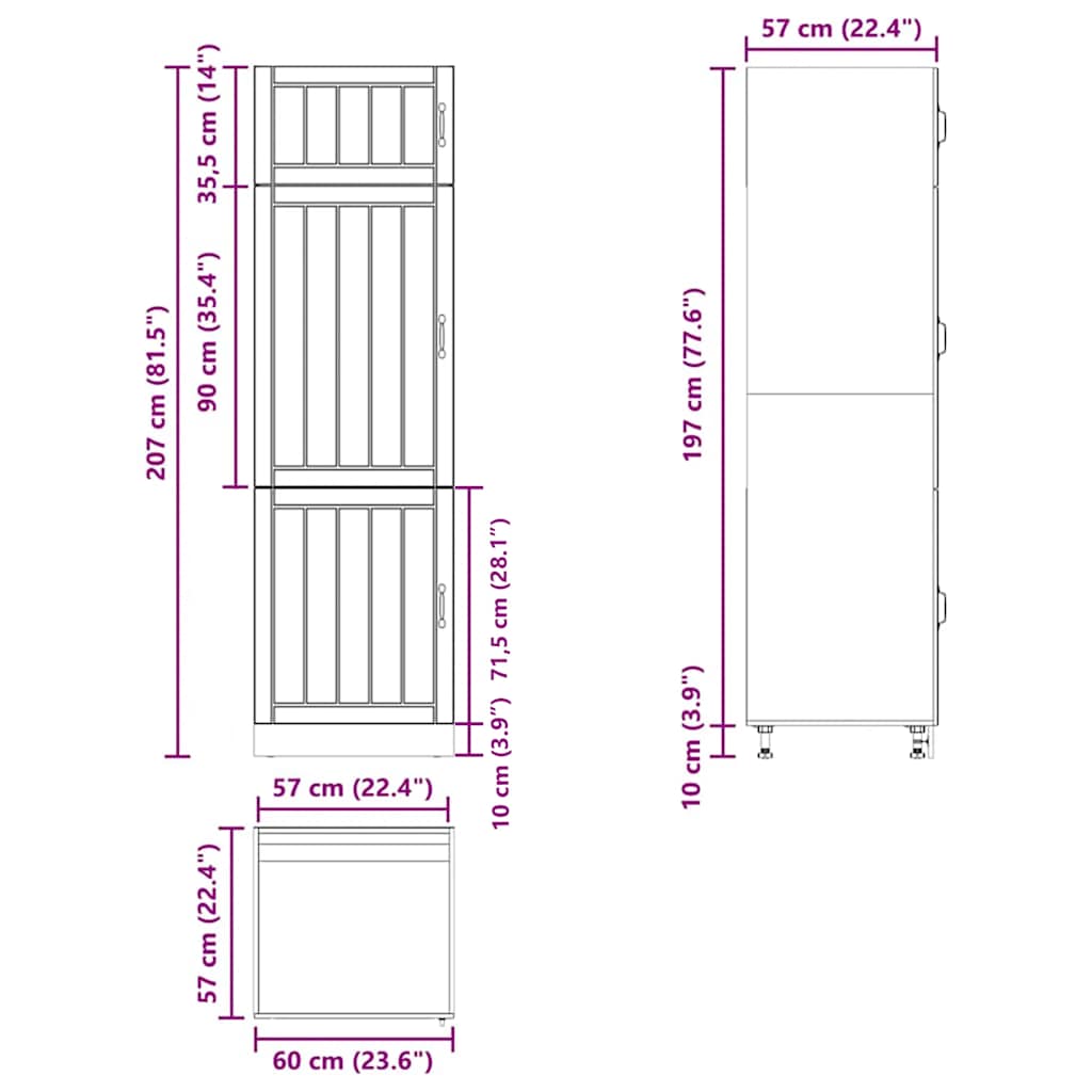 Kitchen Cupboard Lucca High Gloss White Engineered Wood