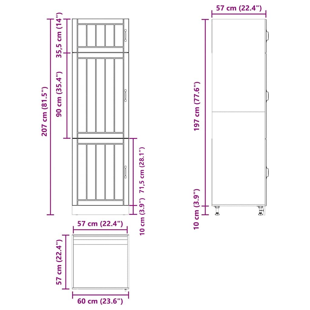 Kitchen Cupboard Lucca Sonoma Oak Engineered Wood