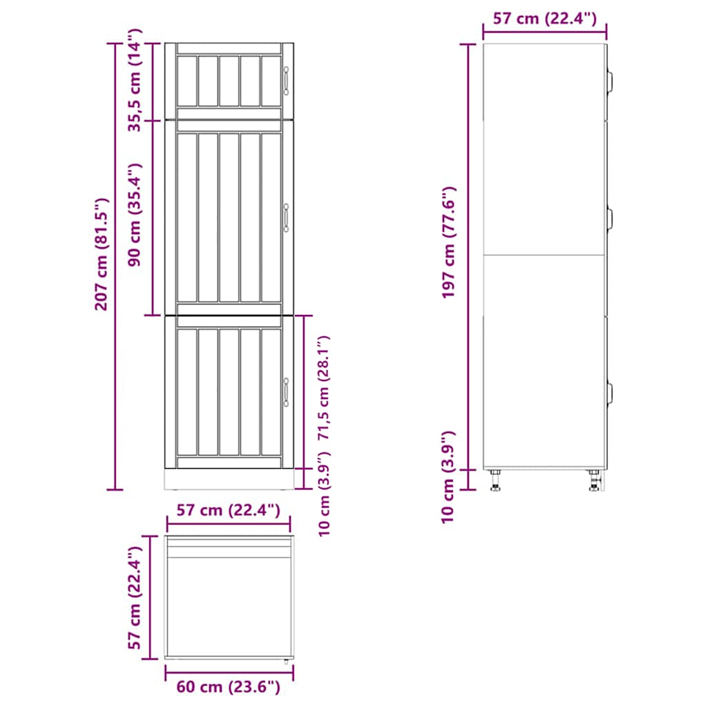 Kitchen Cupboard Lucca Grey Sonoma Engineered Wood