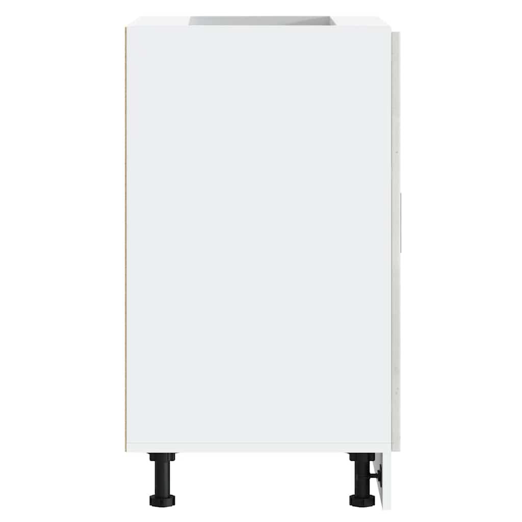 Kitchen Base Cabinet Porto Concrete Grey Engineered Wood