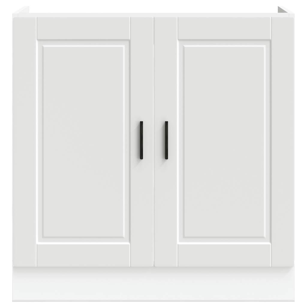 Sink Base Cabinet "Porto" White 80x46x81.5 cm Engineered Wood