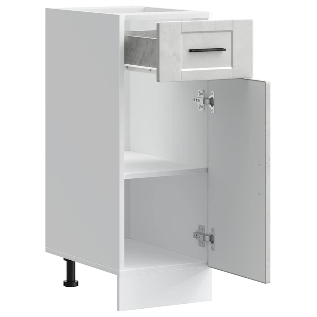 Kitchen Base Cabinet Porto Concrete Grey Engineered Wood