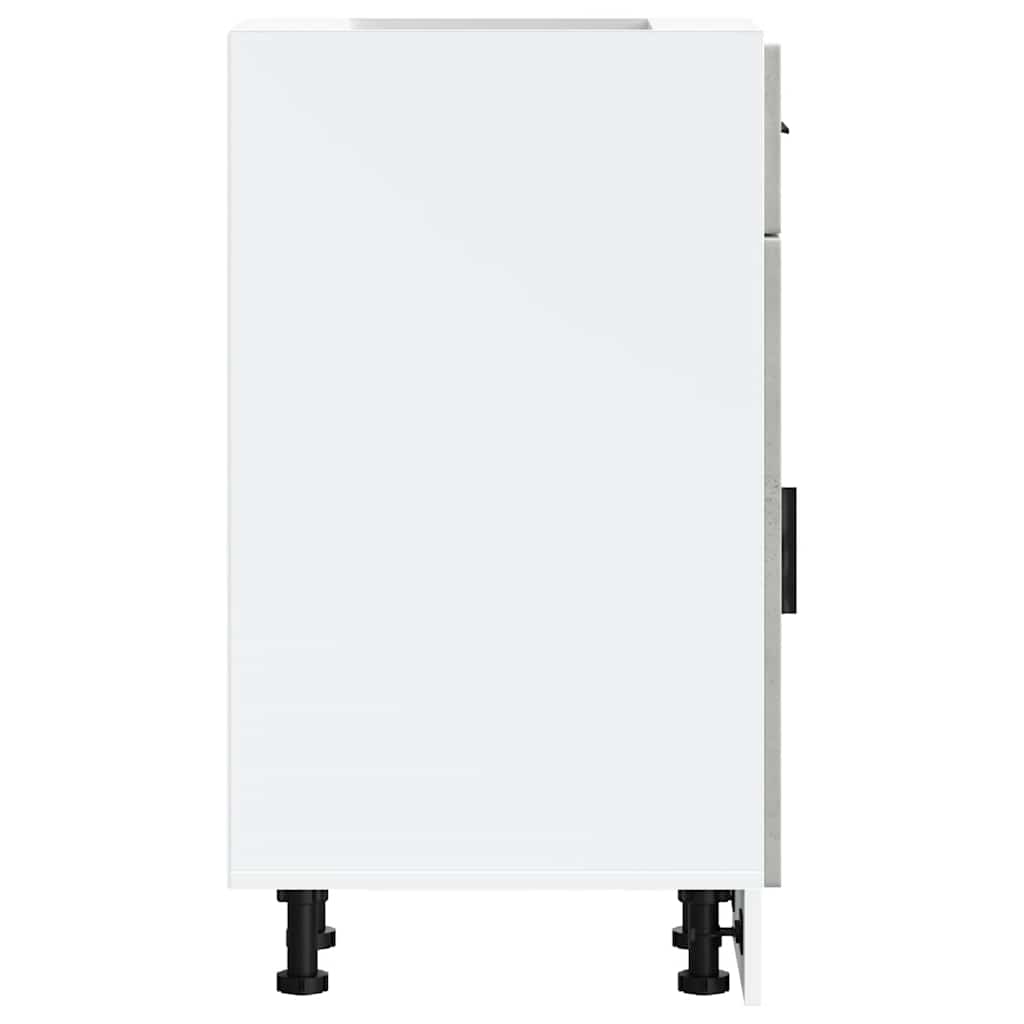 Kitchen Base Cabinet Porto Concrete Grey Engineered Wood