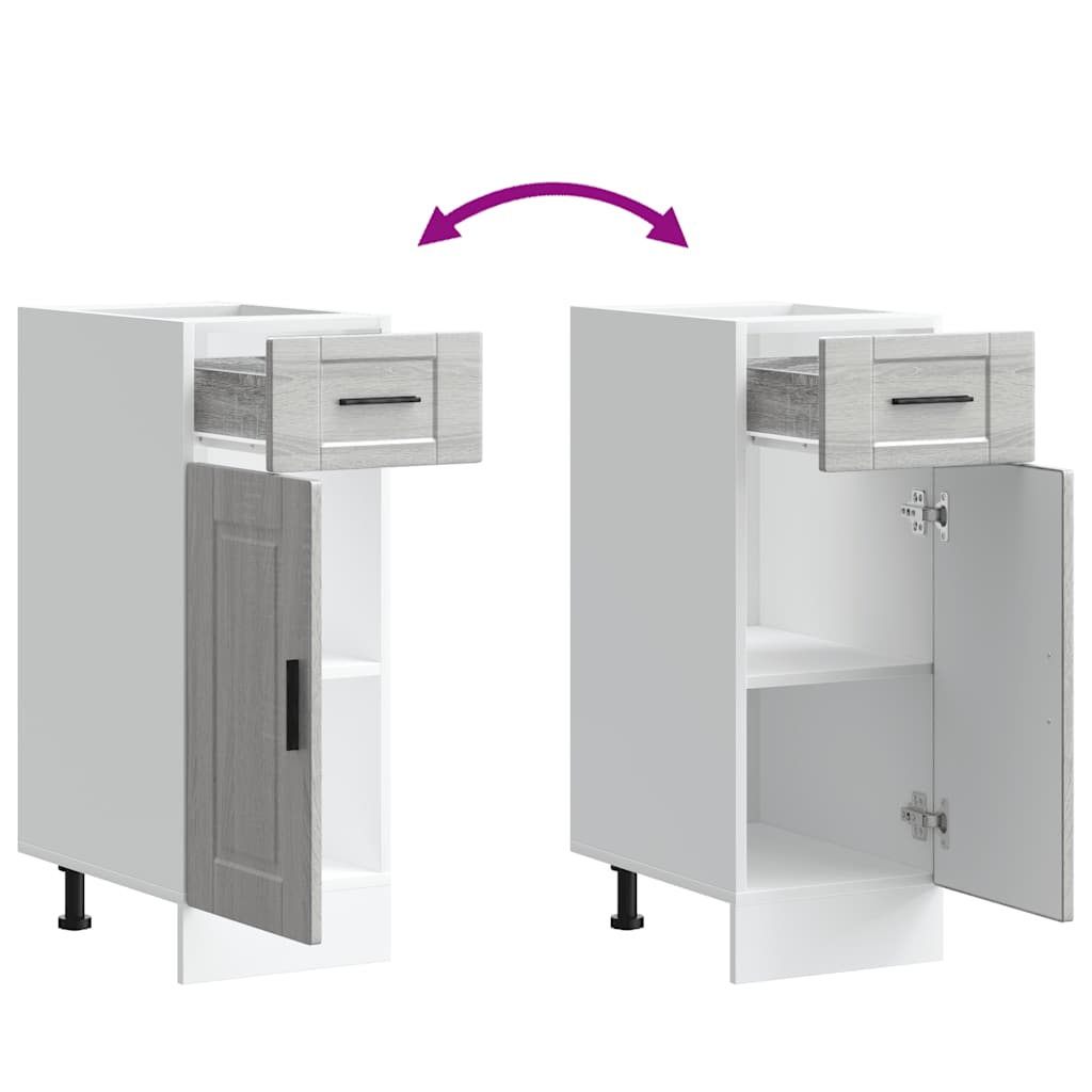 Kitchen Base Cabinet Porto Grey Sonoma Engineered Wood