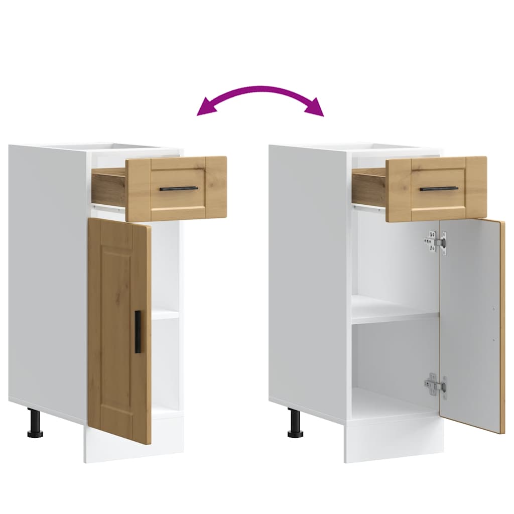 Kitchen Base Cabinet Porto Artisan Oak Engineered Wood