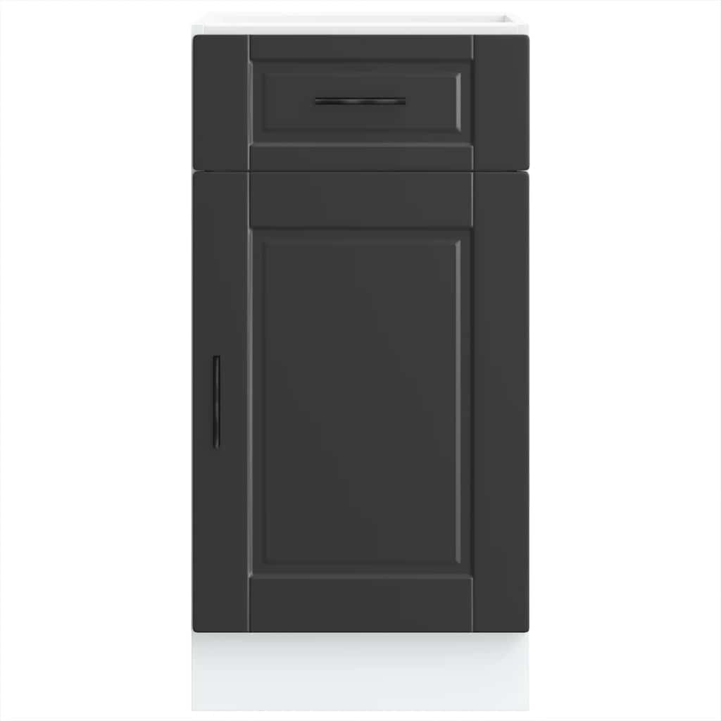 Kitchen Base Cabinet Porto Black Engineered Wood