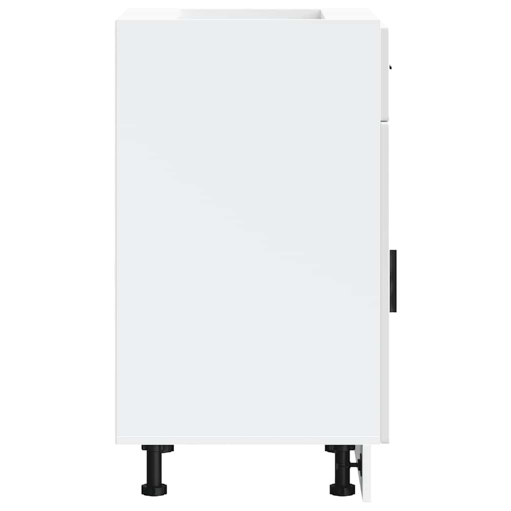 Kitchen Base Cabinet Porto High Gloss White Engineered Wood