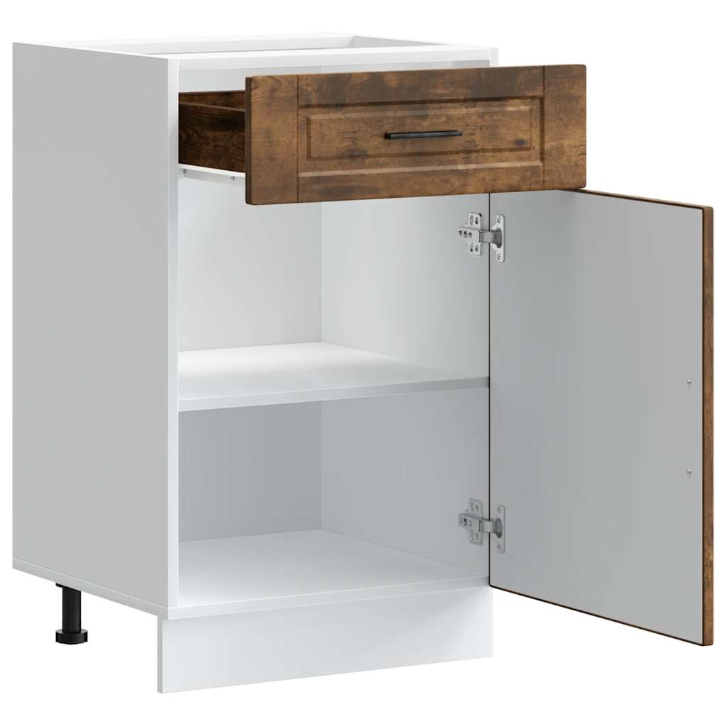 Kitchen Base Cabinet Porto Smoked Oak Engineered Wood