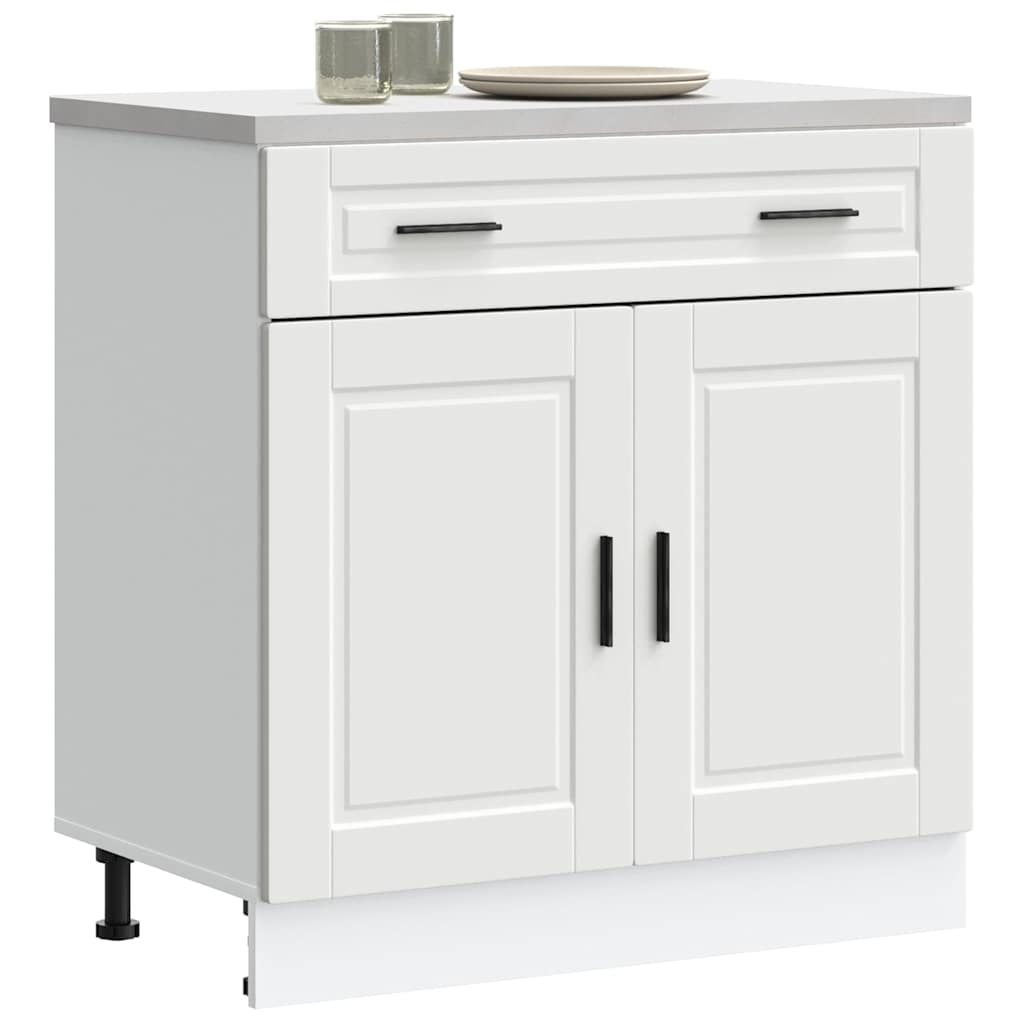 Kitchen Base Cabinet Porto White Engineered Wood