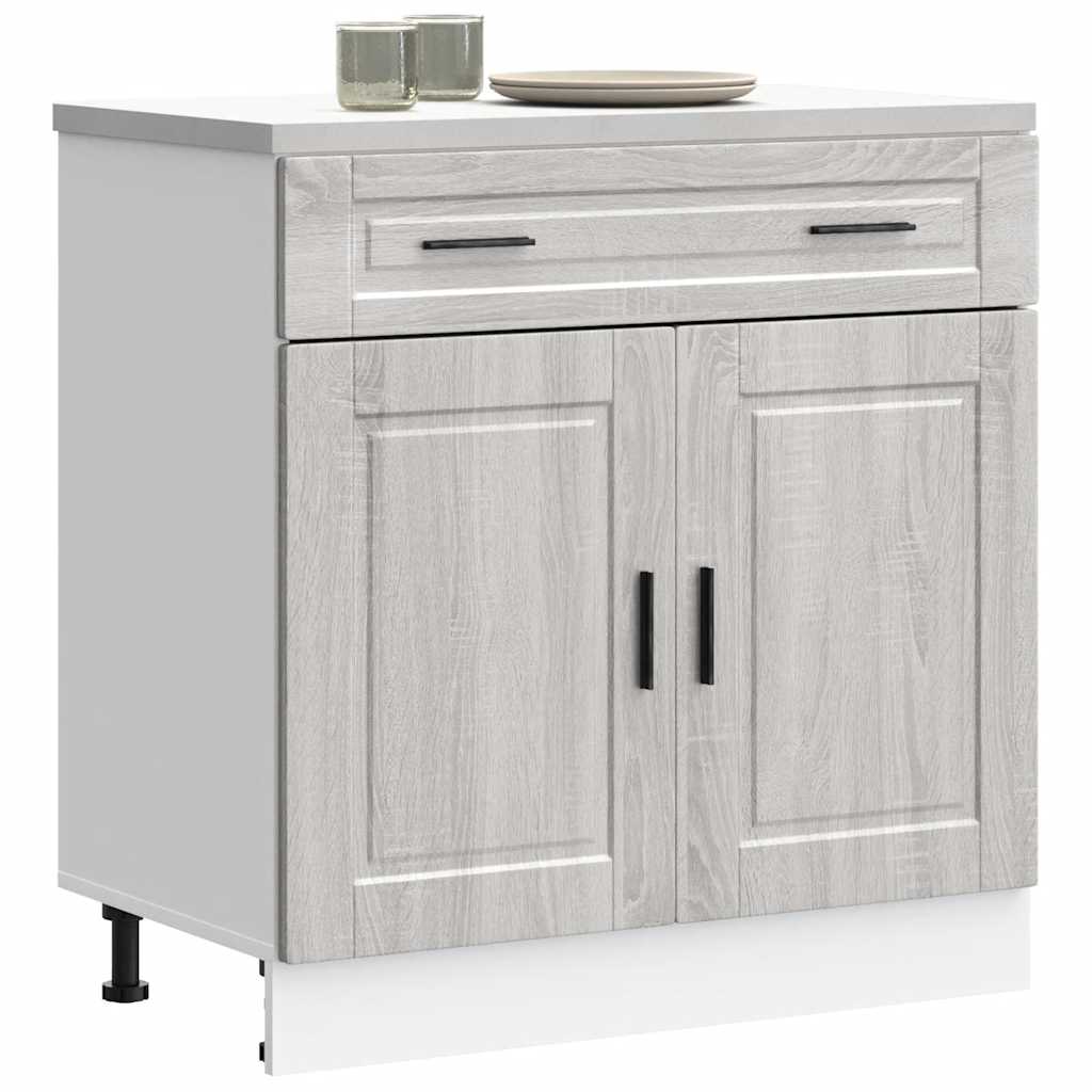 Kitchen Base Cabinet Porto Grey Sonoma Engineered Wood