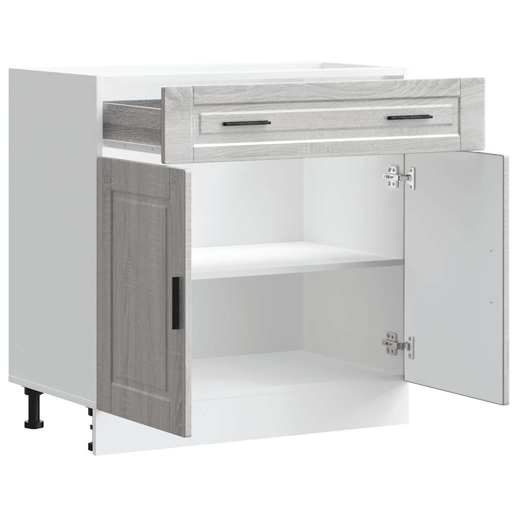 Kitchen Base Cabinet Porto Grey Sonoma Engineered Wood