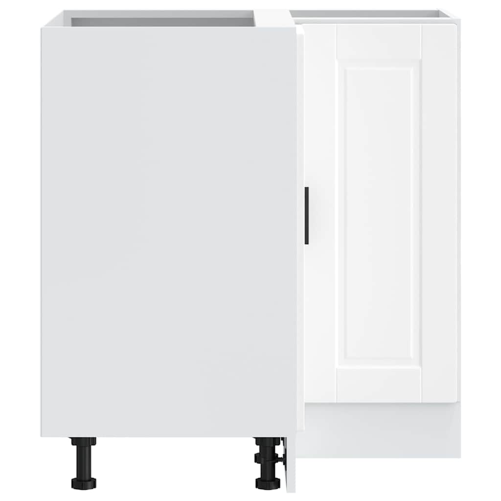 Kitchen Corner Base Cabinet Porto White Engineered Wood