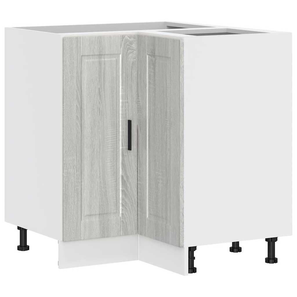 Kitchen Corner Base Cabinet Porto Grey Sonoma Engineered Wood