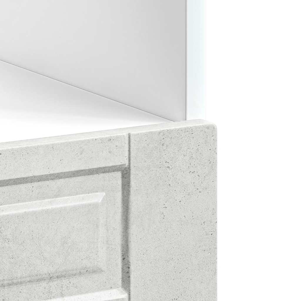 Oven Cabinet Porto Concrete Grey Engineered Wood